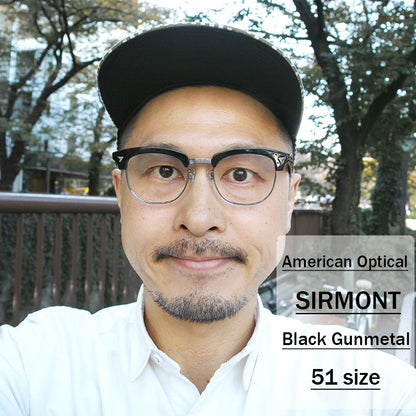 American Optical / Sirmont / Black Gunemtal / 51 size