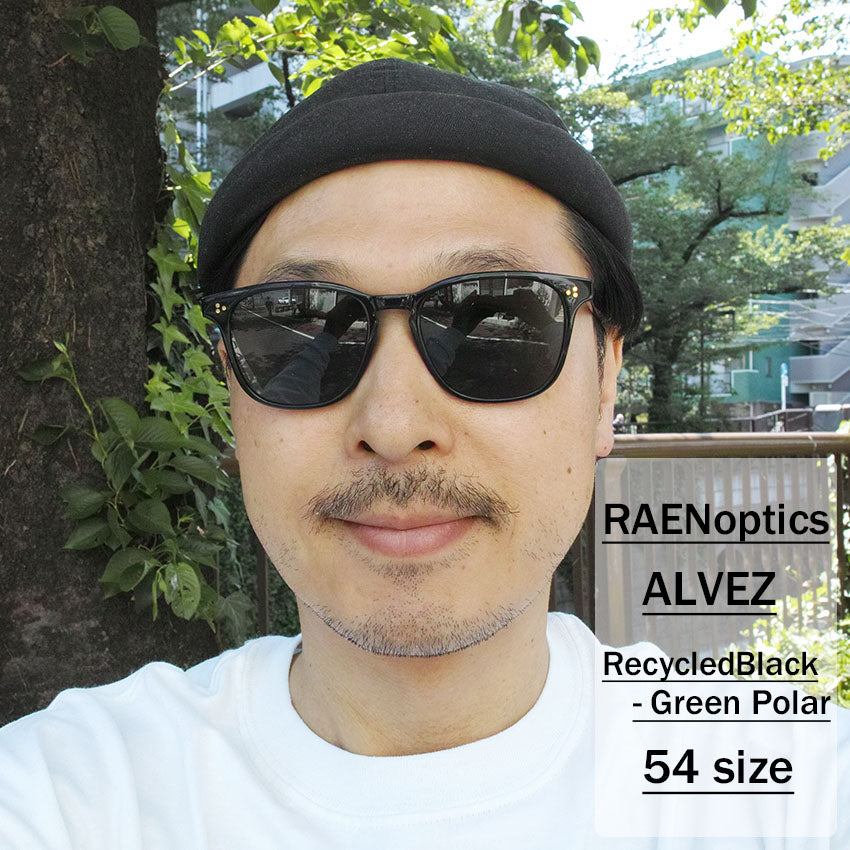 RAEN optics / ALVEZ / Recycled Black - Green Polar / 54 size